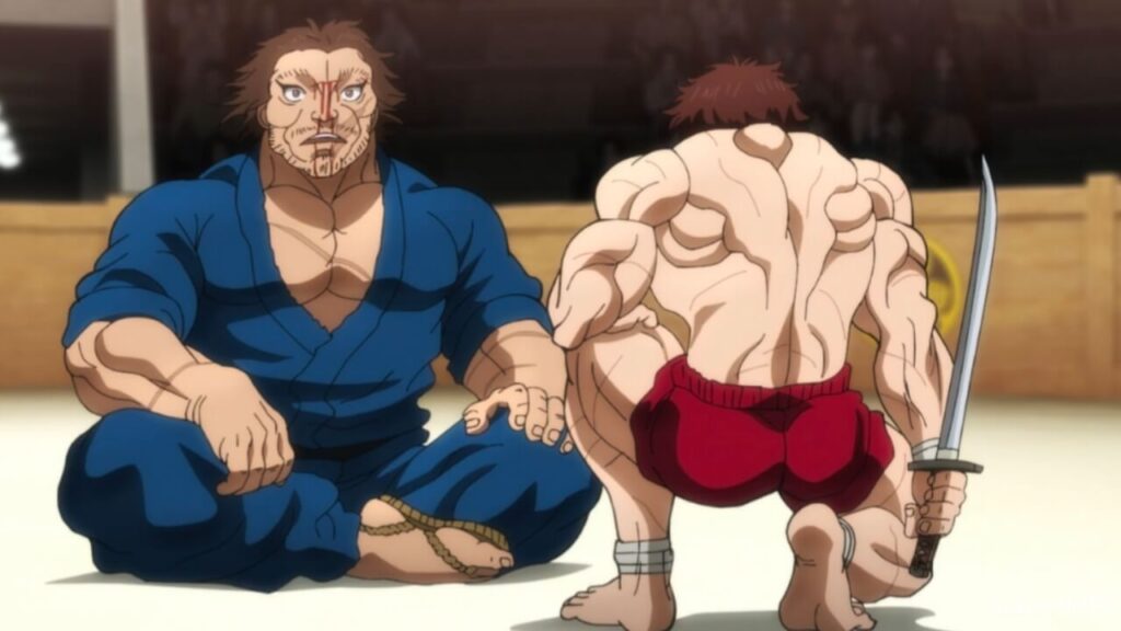 Baki Hanma fights Musashi Miyamoto in Baki-Dou Part 2