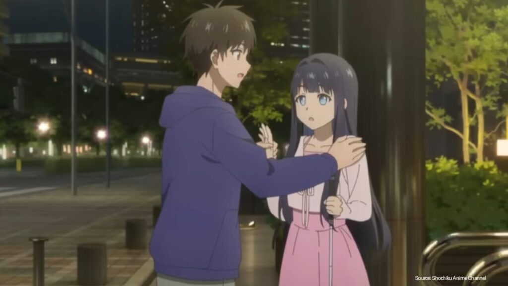 Love Unseen Beneath the Clear Night Sky anime new visual featuring Kakeru Sorano and Koharu Fuyutsuki