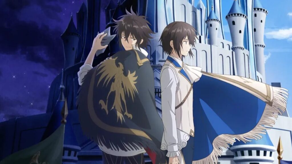The Insipid Prince's Furtive Grab for The Throne anime key visual featuring Arnold Lakes Adler