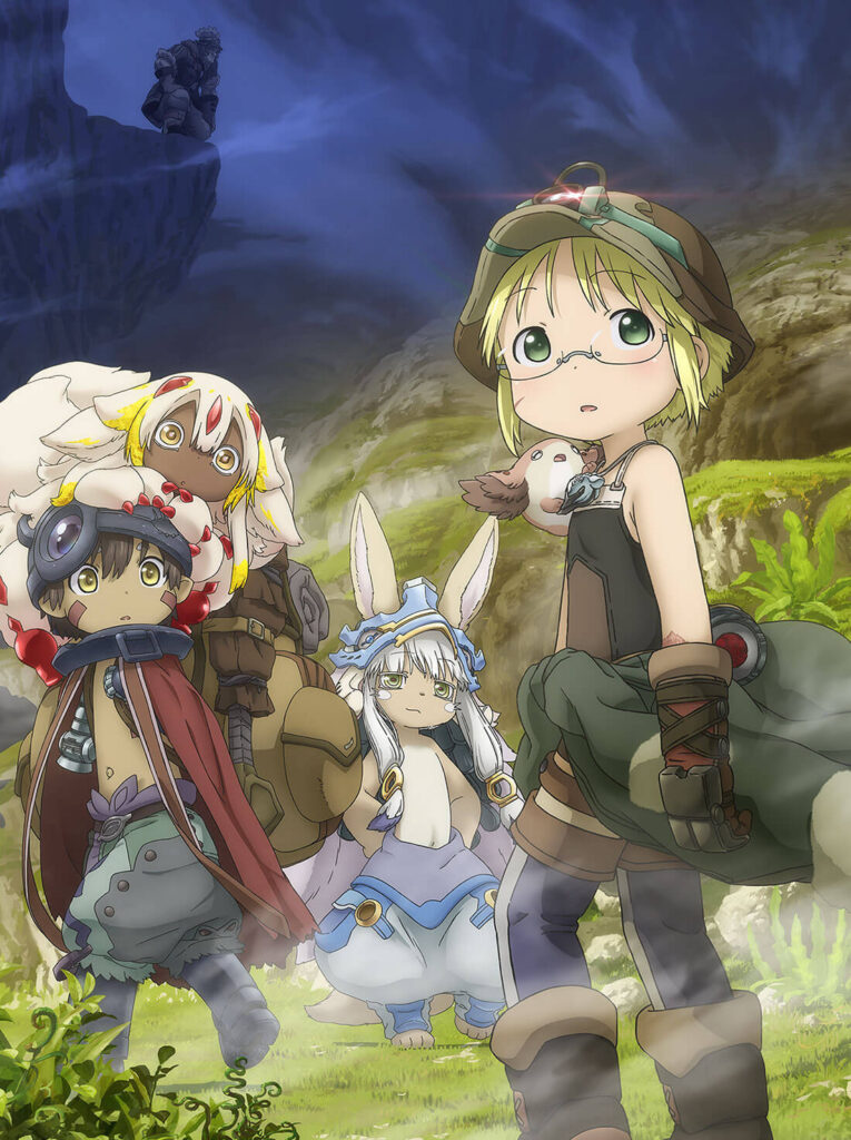 made-in-abyss-awakening-mystery-part-1-visual Made in Abyss Awakening Mystery Part 1 key visual featuring Riko Reg Nanachi and Faputa